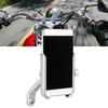Universal Aluminum Alloy Motorcycle Phone Holder Stand Bracket Modification Parts(Silver)