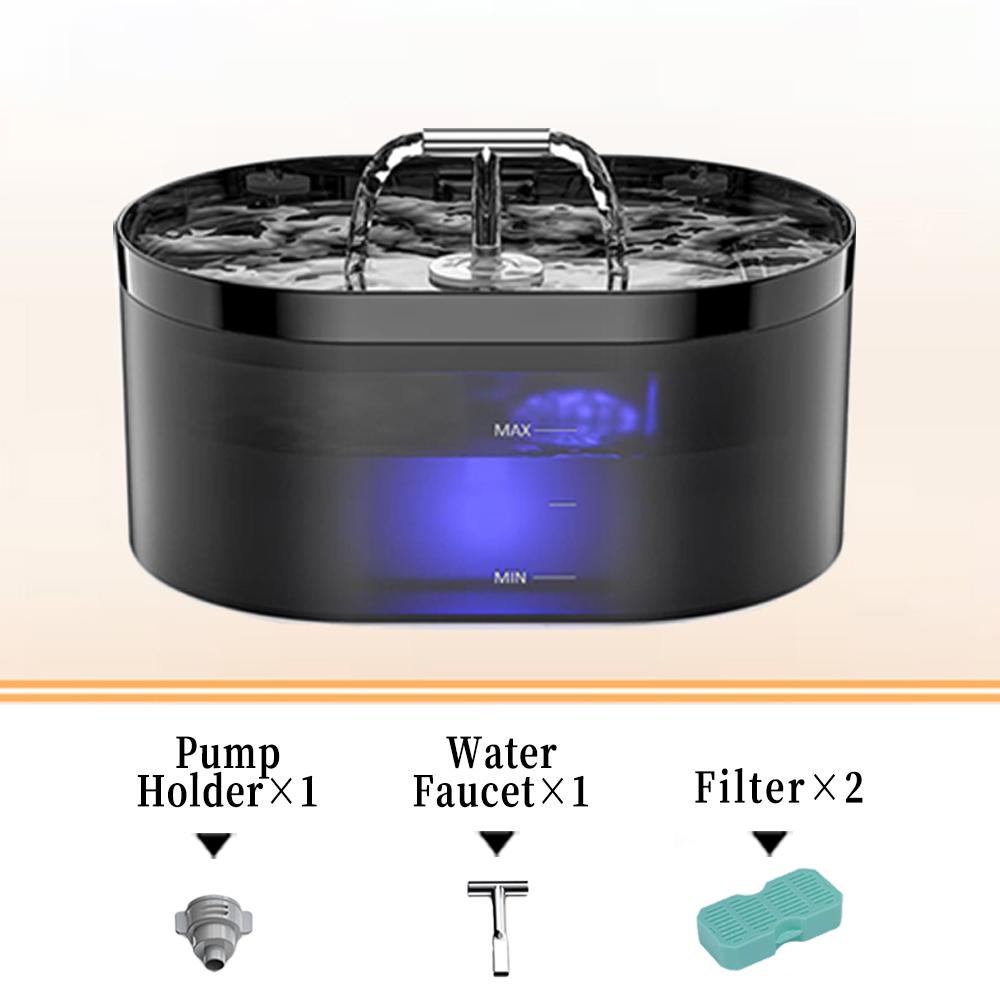 2.2L T-shaped Cat Water Fountain,Pet Water Dispenser With Filter,Dog Drinking Fountain For Cats,Ultra Quiet Water Pump