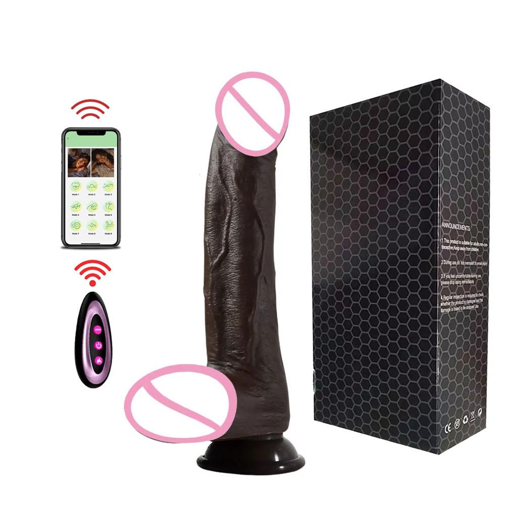 Realistic Dildo Vibrator Telescopic Female APP Remotely Controlled Heating Big Penis Massager Masturbator Adult Sex Toys Women