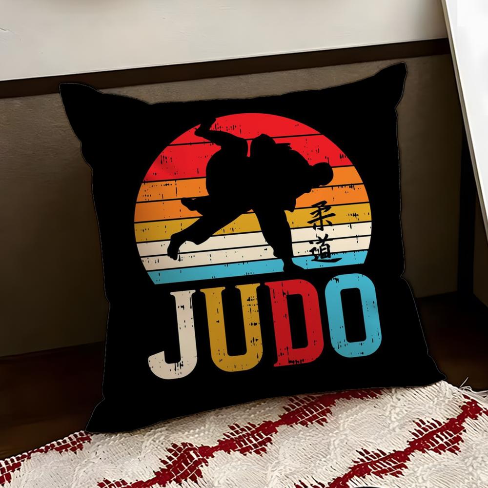 Sports Judo Martial Arts Cushion Cover Reversible Soft Durable Pillow Cover Home Car MultiScene Use for Daily Comfort