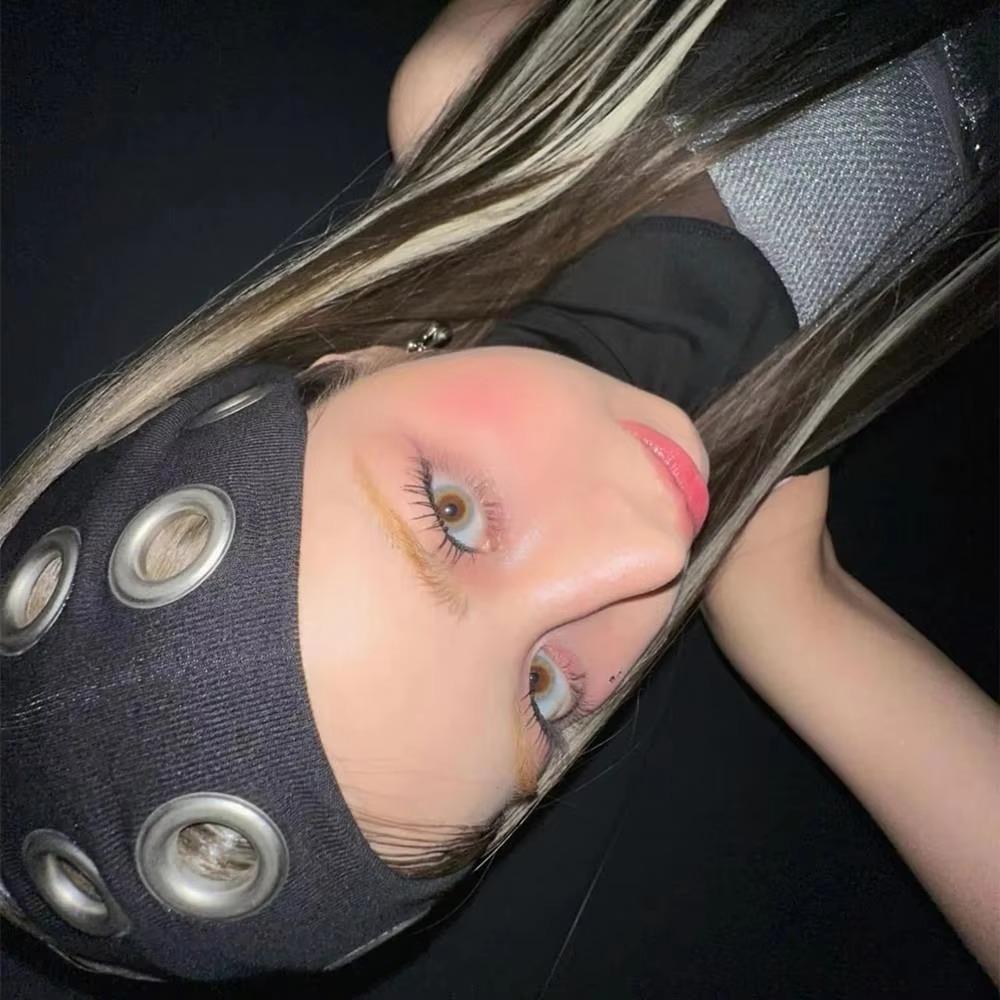 Аксессуар для волос Полая эластичная повязка на голову Металл Рок Полые люверсы Резинки для волос