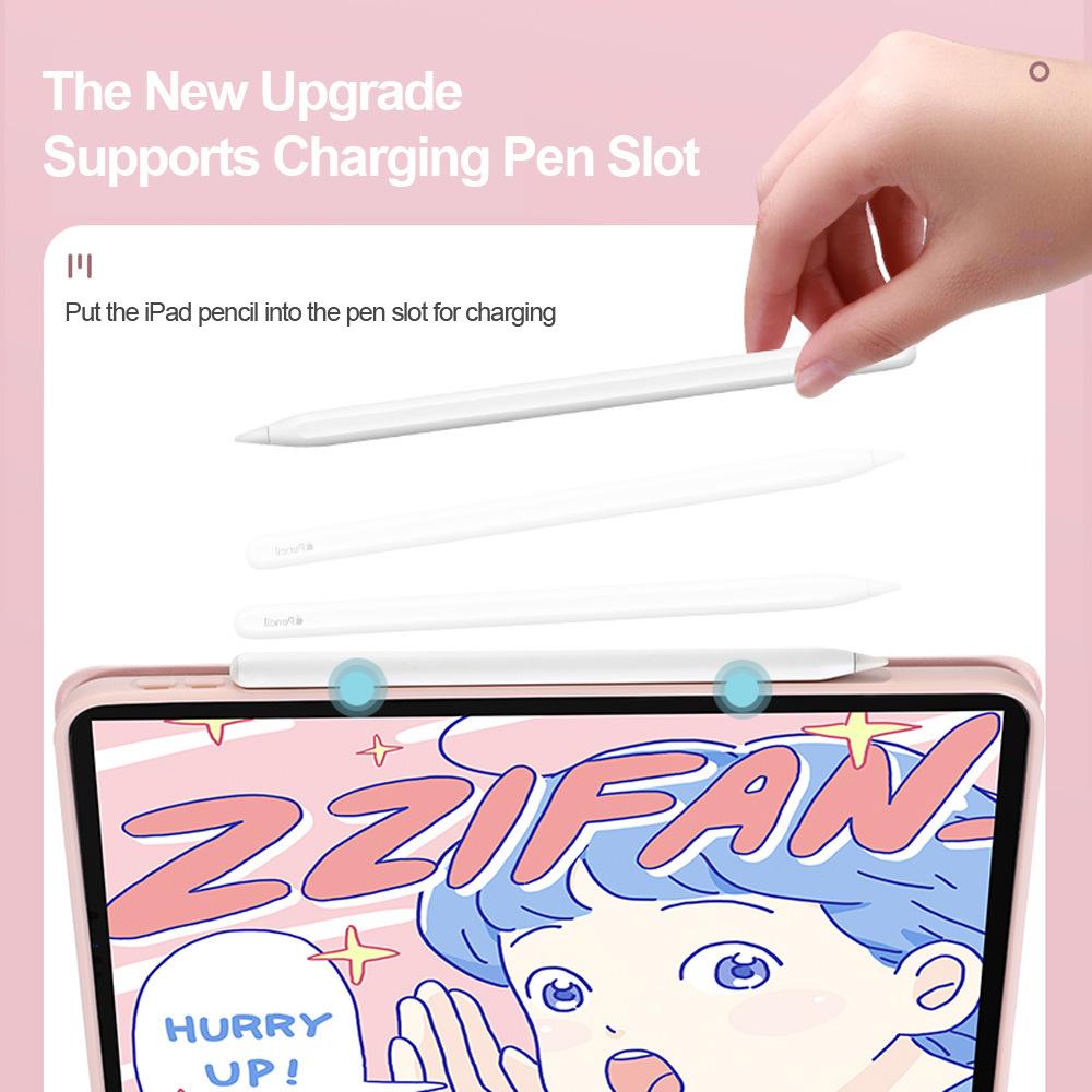 Чехол-клавиатура Bluetooth для iPad 10 2024 Pro 11 Air 6 Премиум кожаный чехол с беспроводной печатью