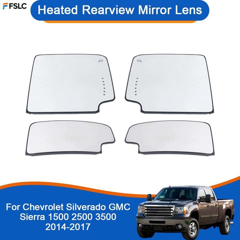 Cars Accessories Heated Rearview Mirror Lens For Chevrolet Silverado GMC Sierra 1500 2500 3500 2014-2017 Car Upgrade
