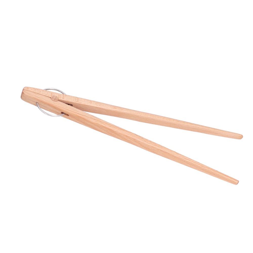 Wooden Bread Tongs Reusable Snack Clip Grilling Accessory Baking Clip Cooking Preparation