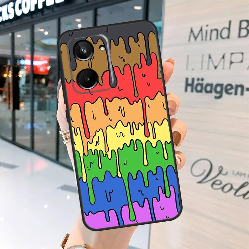 Pastel Kawaii Melting LGBTQ Design Case For Realme GT7 Pro GT6 11 12 13 14 15 Pro Plus C55 C53 C35 C33 C61 C65 C67 C53 C71 C75