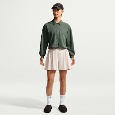 Nike 24.7 Shirts Women's Green Lapel