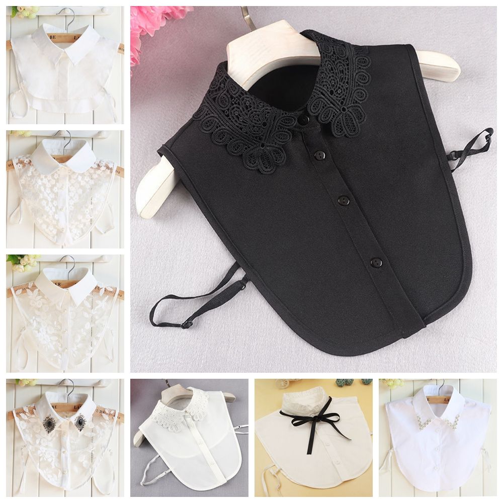 Fashion Detachable Blouse Vintage Clothes Accessories False Collar Hollow Lace Fake Collar