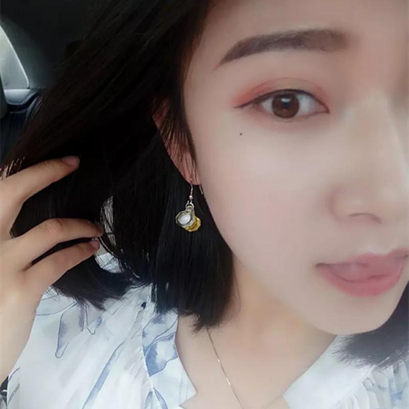 Забавные женские серьги с подвесками в виде пивной кружки