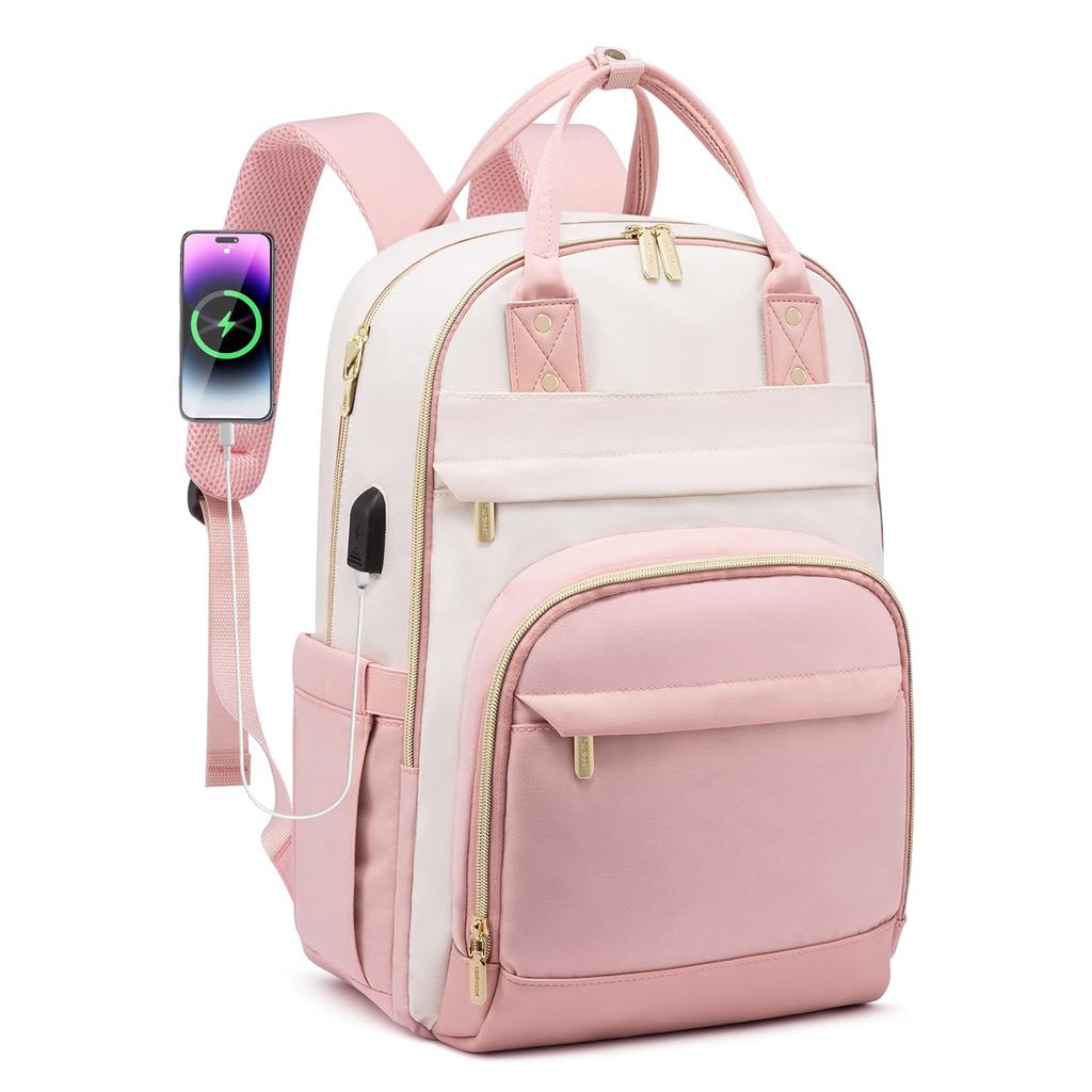 Стильный рюкзак для ноутбука для женщин – вместительная дорожная и студенческая сумка с зарядкой через USB и замком от кражи