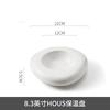 High-end Hotel Restaurant Ceramic Insulation Plate White Irregular Position On the Western Food Cold Dish Plate.