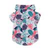Летняя одежда для собак с воротником с лацканами и цветочным принтом для домашних щенков, двуногих собак, одежда для улицы