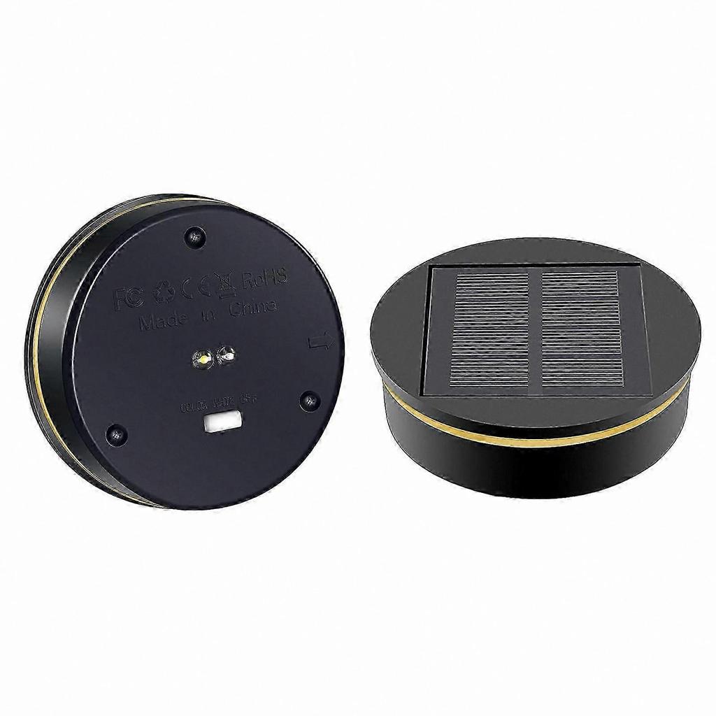 Solar Lights Pack of 2: 8 cm Replacement, Warm White LED, 800 mAh Battery Box, Lantern Lid for Hanging Lamps