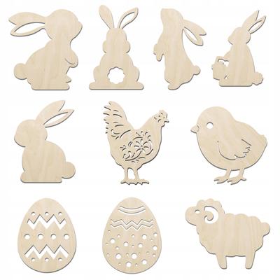 Wooden Easter Decorations 100 PCS for Decoration
