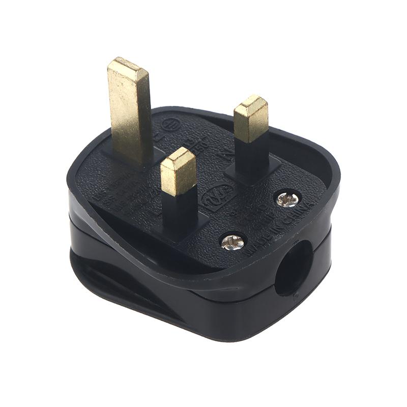 Англия Съемная вилка питания Белый Черный 3-контактный штекер питания Великобритании 13A Сборка прибора Шнур питания Предохранитель Разъем электропроводки