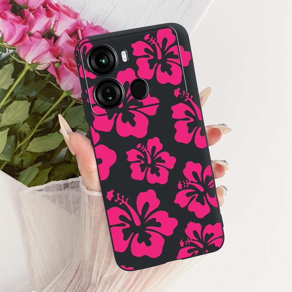 For Itel P40 Plus Case P683L Luxury Butterfly Tree Painted Cover Soft Silicone Phone Case For Itel P40 P662L P 40 ItelP40 + Bags