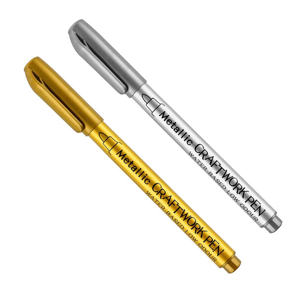 2 шт. перманентный маркер, водостойкая масляная краска, маркеры, золотисто-серебряный цвет, масляные граффити-ручки, принадлежности для рисования для студентов