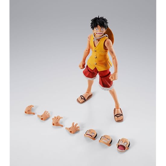 TAMASHII NATIONS SHFiguarts ONE PIECE Monkey D. Луффи -Битва при Маринфорде- Прибл.. 145 мм ПВХ и А
