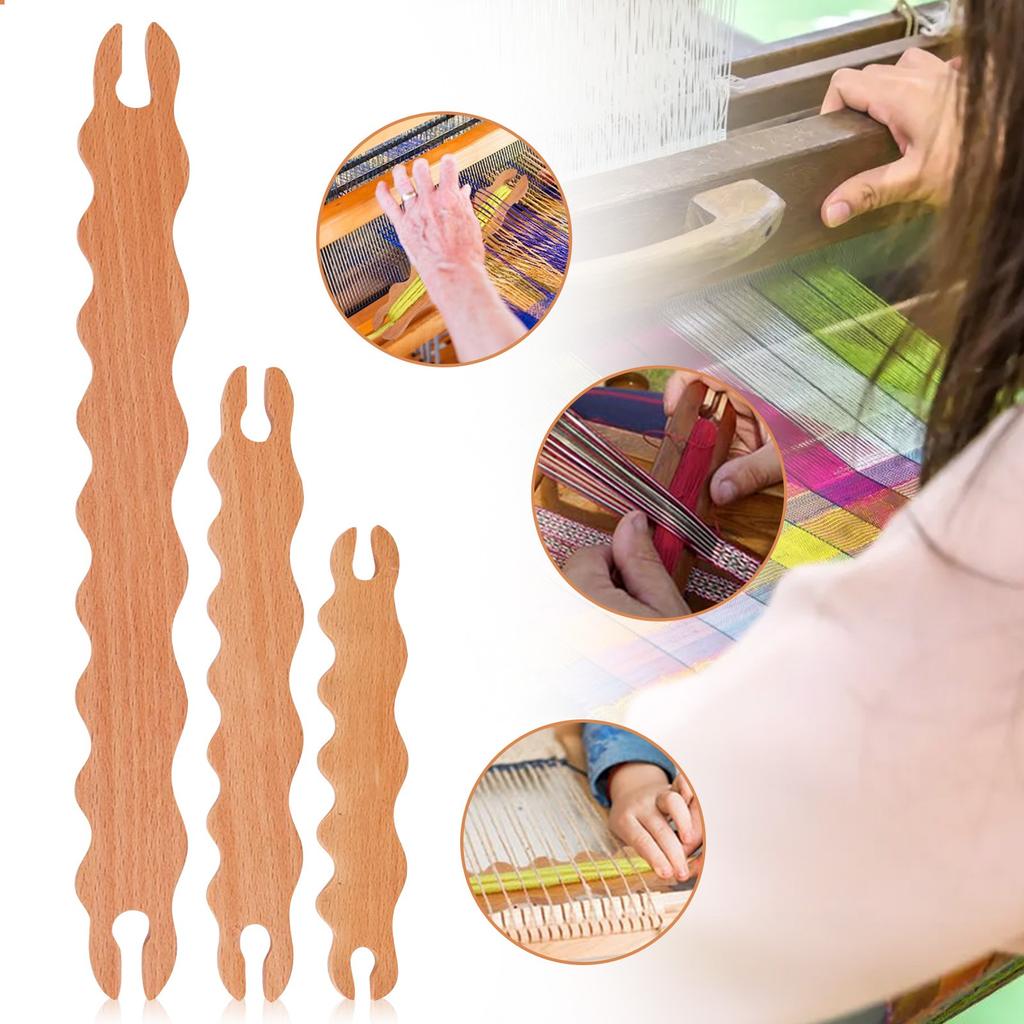 3 Pieces Of Wooden Weaving Tools, DIY Weaving Tools Wool Knitting Thing Wooden Weaving Tools For Arts And Crafts