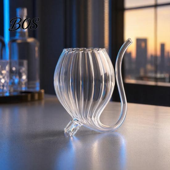 Unique Bar Glass Vampire Shape Wine Glasses, Transparent Cocktail with Drinking Tube, Novelty Long Mouth Cup for Wine, Champagne, Juice, Home,