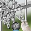 Windproof Socks Drying Rack Stainless Steel Socks Clips Durable Laundry Hanger  Balcony