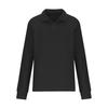 Women Fall Spring Sweatshirt Zippered Stand Collar Long Sleeves Solid Color Patchwork Loose Pullover Sport Daily