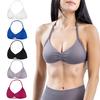 Women Sports Bra Yoga Bralette Moisture-Wicking Halter Backless Wireless Fitness High Elastic Medium Support