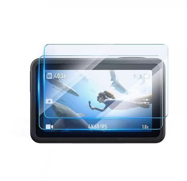 Osmo Action 5 Pro Tempered Glass Film Set Compatible with Osmo Action 5 1 Silicone Lens Protective Cover 6 Tempered Glass Protection [7 Pieces] Pro, +