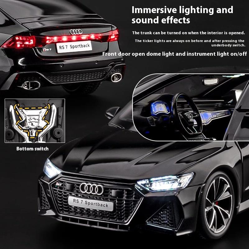 1:18 RS7 Sportback Четырехдверное купе Машинка на радиоуправлении Литой из сплава Модель автомобиля Хобби Коллекционирование Декоративные подарки Коробка для парня
