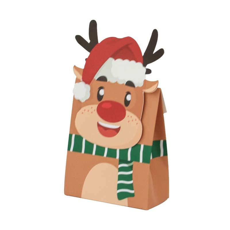 8 шт. мультяшные мини рождественские подарочные коробки складные рождественские конфеты печенье угощения коробка праздничные сувениры