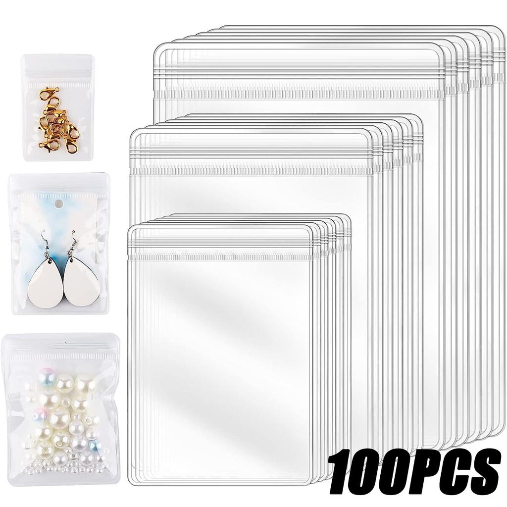 100 шт прозрачный мешок для хранения ювелирных изделий антиокислительный ожерелье браслет кольцо пластиковый портативный дисплей для хранения сережек органайзер