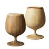 Brandy Vessel Glasses, 250ml, Pair, Bamboo, Dishwasher Safe, White/Brown, RV-117WB