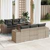 VidaXL Garden Lounge Set with Cushions 7 Pcs Grey Braided Resin 3326741
