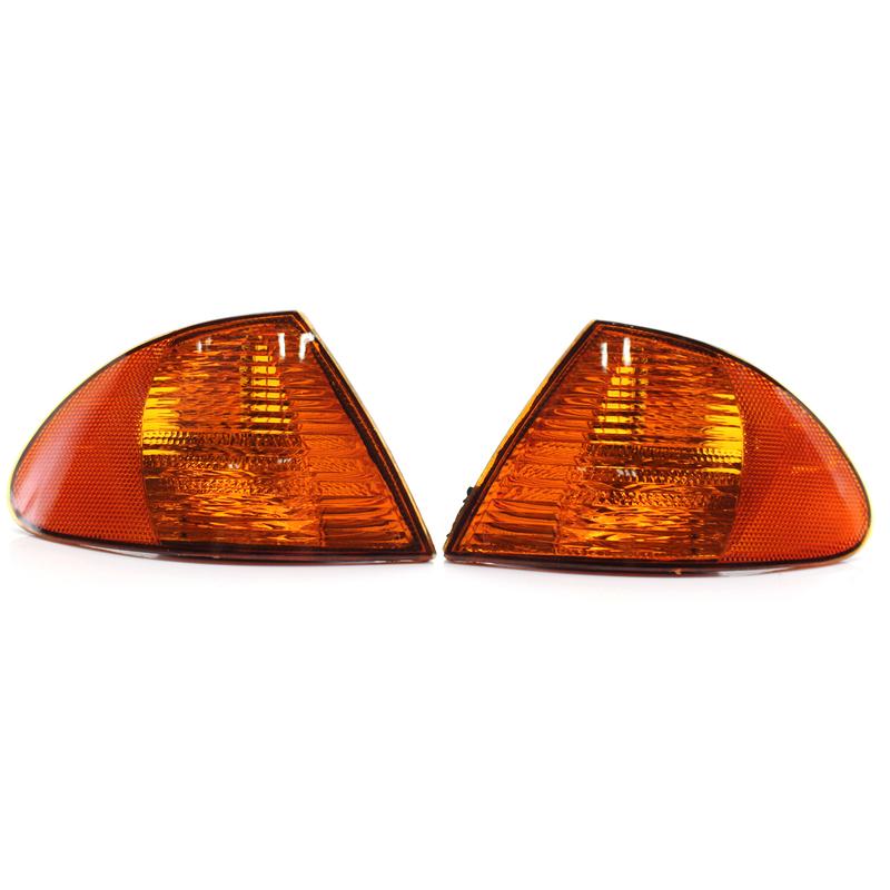 1 пара угловых указателей поворота для BMW 3 серии E46 1999-2001 Указатель поворота Угловая лампа Автомобильная лампа указателя поворота Желтый