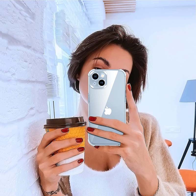Прозрачный чехол для Apple iPhone 14 13 Mini 13 Pro Max, толстый противоударный мягкий силиконовый чехол для телефона iPhone 14 Pro Max 13Pro 14 Plus
