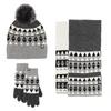 Seahong Winter Japanese Knitted Plaid Gloves (3-piece Set)