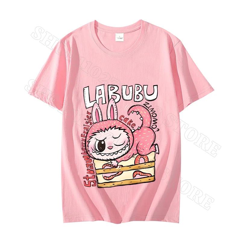 Labubu Унисекс Одежда Женская Футболки Милая Одежда Мультфильм Аниме Графический Принт Футболка Крутые Удобные Топы Подарок Для Вечеринки Унисекс