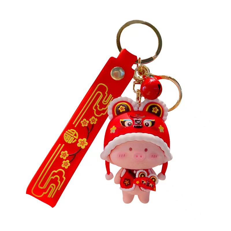 Патриотические украшения в виде 3D брелока Тигр, Панда, Свинья