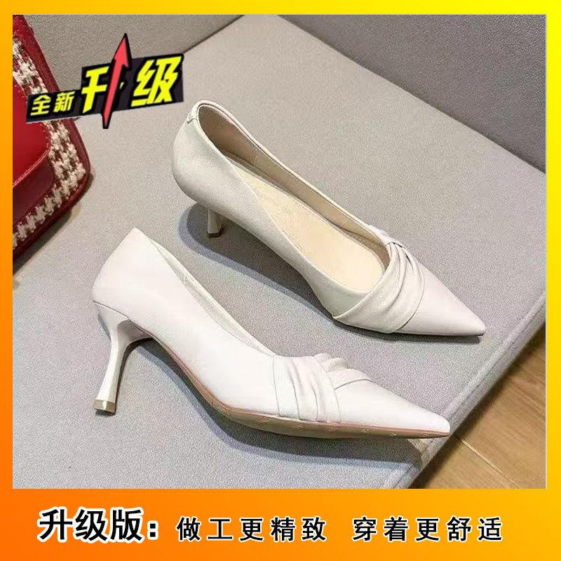 Интернет-знаменитость взрывной свет и удобная работа одинарная обувь заостренный французский мелкий вырез темперамент мода высокие каблуки 2025 новый