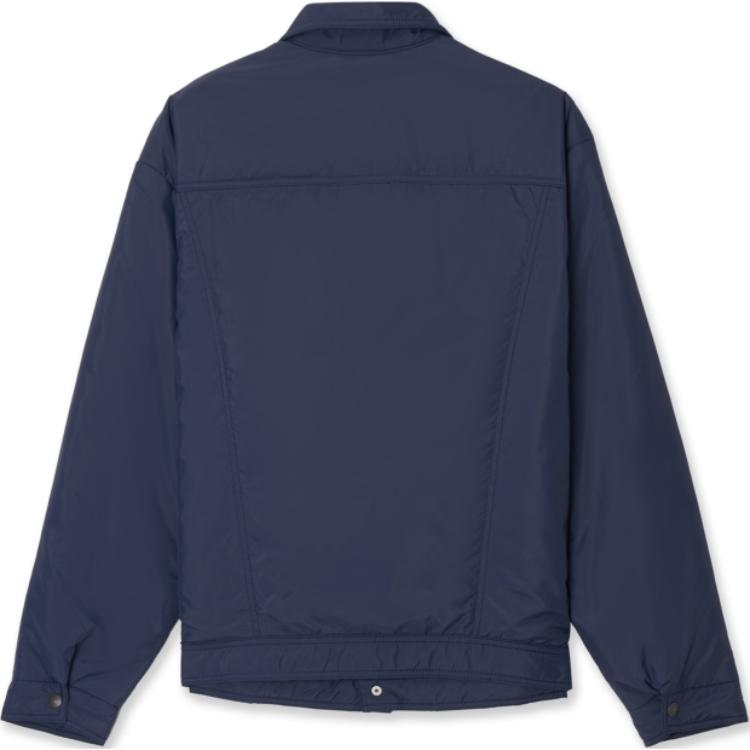 Levis Однотонная Простая Удобная Свободная Хлопковая Куртка с Длинным Рукавом Мужская Куртка Темно-синяя A6086-0005