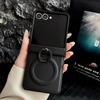 Чехол из ПУ кожи для телефона Samsung Z Flip 7 FE 6 5 4 3 Flip6 Flip5 Flip4 Flip7 5G 360 Вращающийся Магнитный Держатель-кольцо Задняя крышка