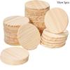 5pcs Round Wood Coasters For DIY Crafts And Home Decor - 4 Inch Diameter, Natural Wood Material, Suitable For Painting