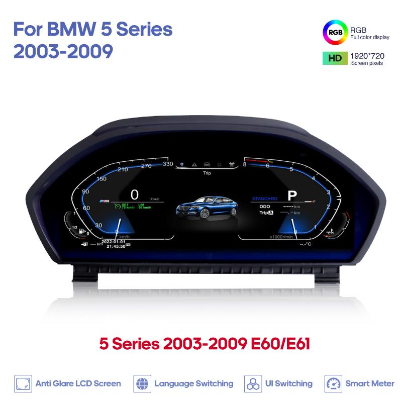 Для BMW 5 серии 2003-2009 X5 2006-2013 Carplay Цифровая приборная панель ЖК-дисплей Кокпит Виртуальный прибор Неразрушающий