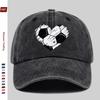 pc Vibrant and Beautiful HeartShaped Soccer Print Baseball Cap Printed Design Casual Hat for Sports Enthusiasts Comfortable