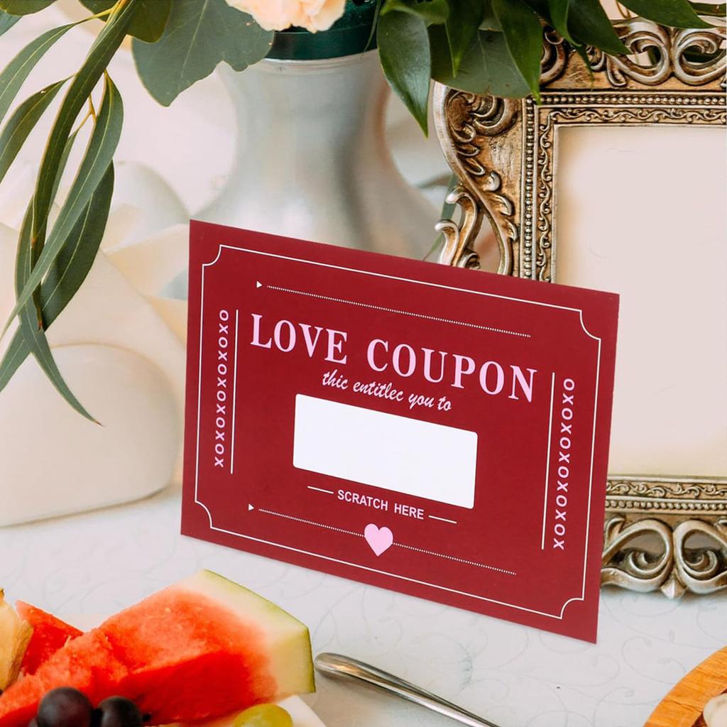 Scratch Off Love Coupons For Couples 20 Pack Valentine S Day Gift Cards Romantic DIY Coupon Book With Scratchable Coating