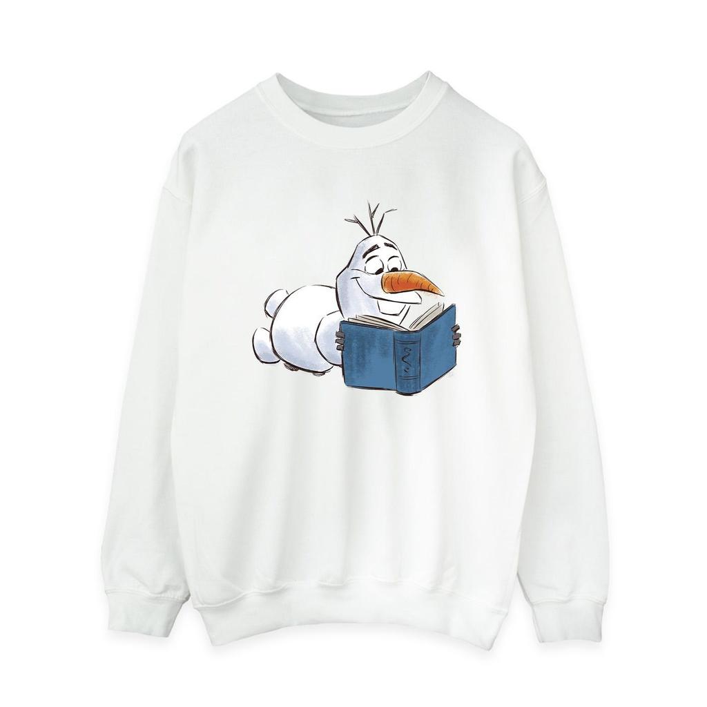 Disney Womens/Ladies Frozen Olaf Reading Sweatshirt