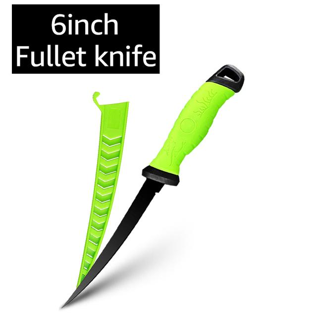 Stainless Steel Fishing Knife 5-9 Inch Knife Outdoor Kitchen Scale-scraping Knife Fillet Meat Saltwater Resistant Blade