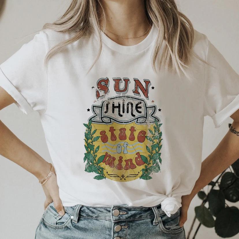 Retro Car Print Shirt s Cute Tees Ladies Women Short Sleeve Summer Clothes Tops Female Fashion Cartoon Tshirts Graphic TShirt