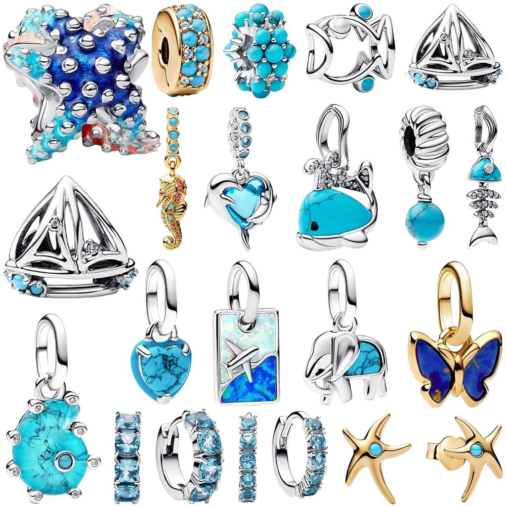Новые Оригинальные Медные Океанические Шармы Морская Звезда Кит Морской Конёк Ракушка Бусины Для Ожерелий Браслетов Сделай Сам Подарок Ювелирные Изделия