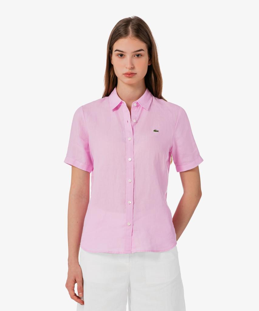LACOSTE Женская новая классическая рубашка с коротким рукавом Cf139E-56G Z4H
