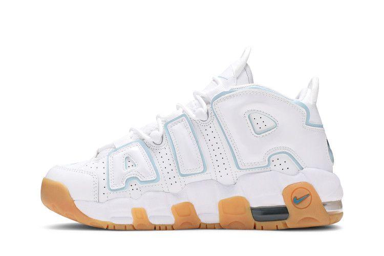 Kids' Sneakers Nike Air More Uptempo White Aqua Gum (GS) White/Noise Aqua-Gum Light Brown-Ocean Bliss